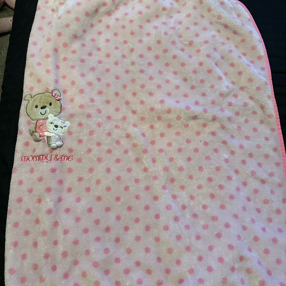 Pink Polka Dot Baby Blanket